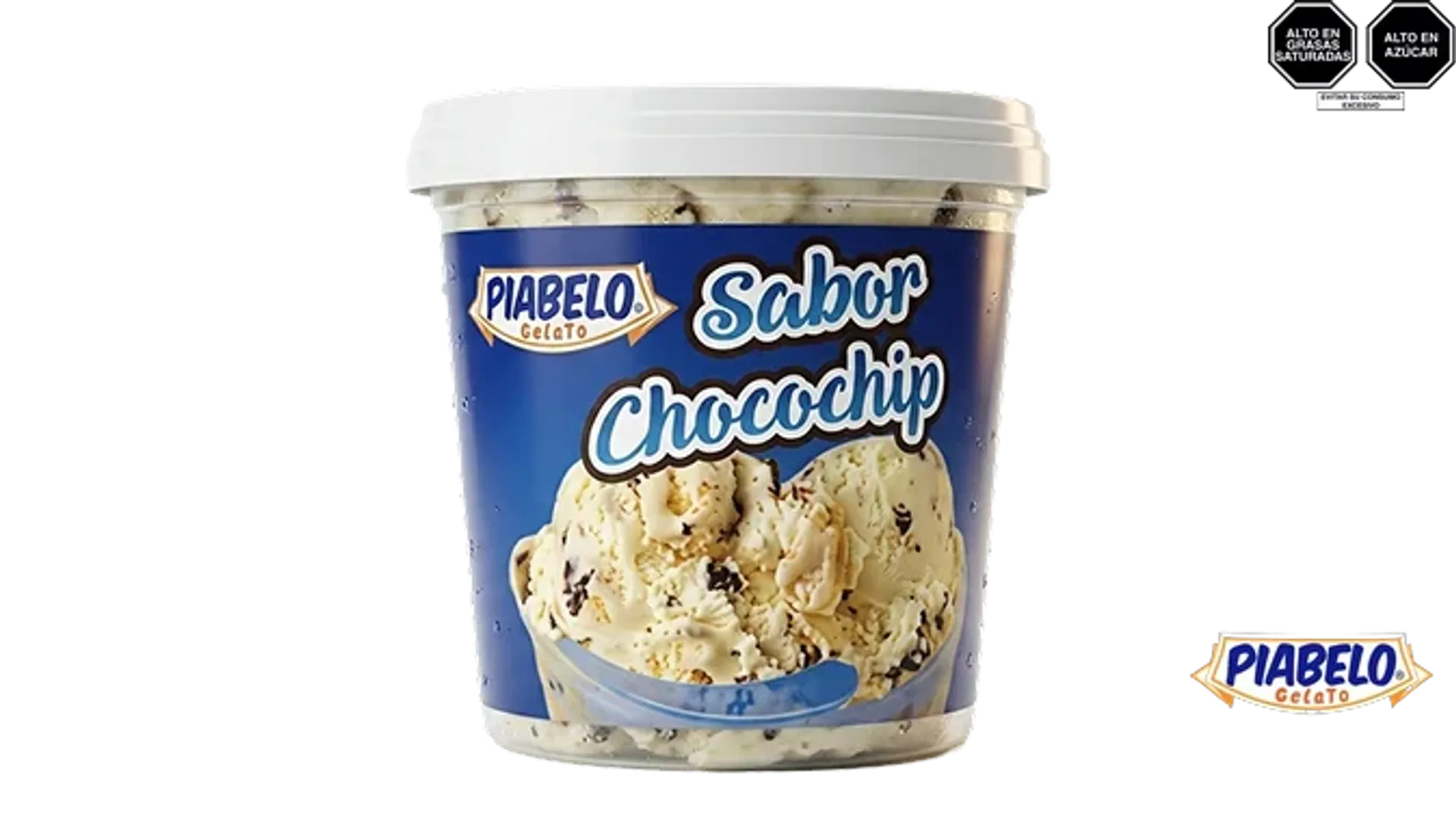 Helado de crema sabor a vainilla con chispas de chocolate