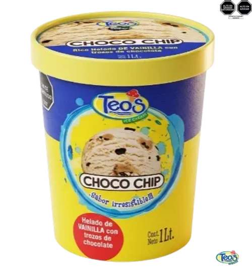 Helado Teos Cubeta Chocochips 1L - Helados de alta calidad en Lima, Perú
