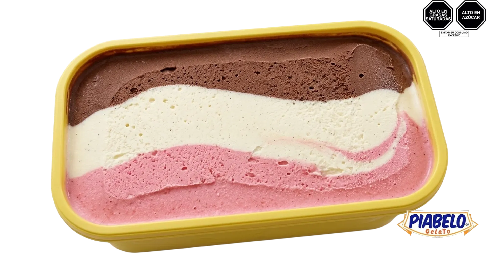 Cubeta de 5 litros de helado sabor Napolitana