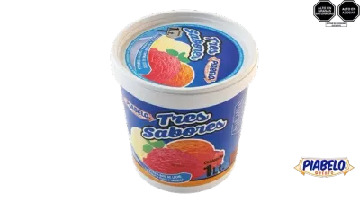 Helado Piabelo Cubeta Tres Sabores 1L