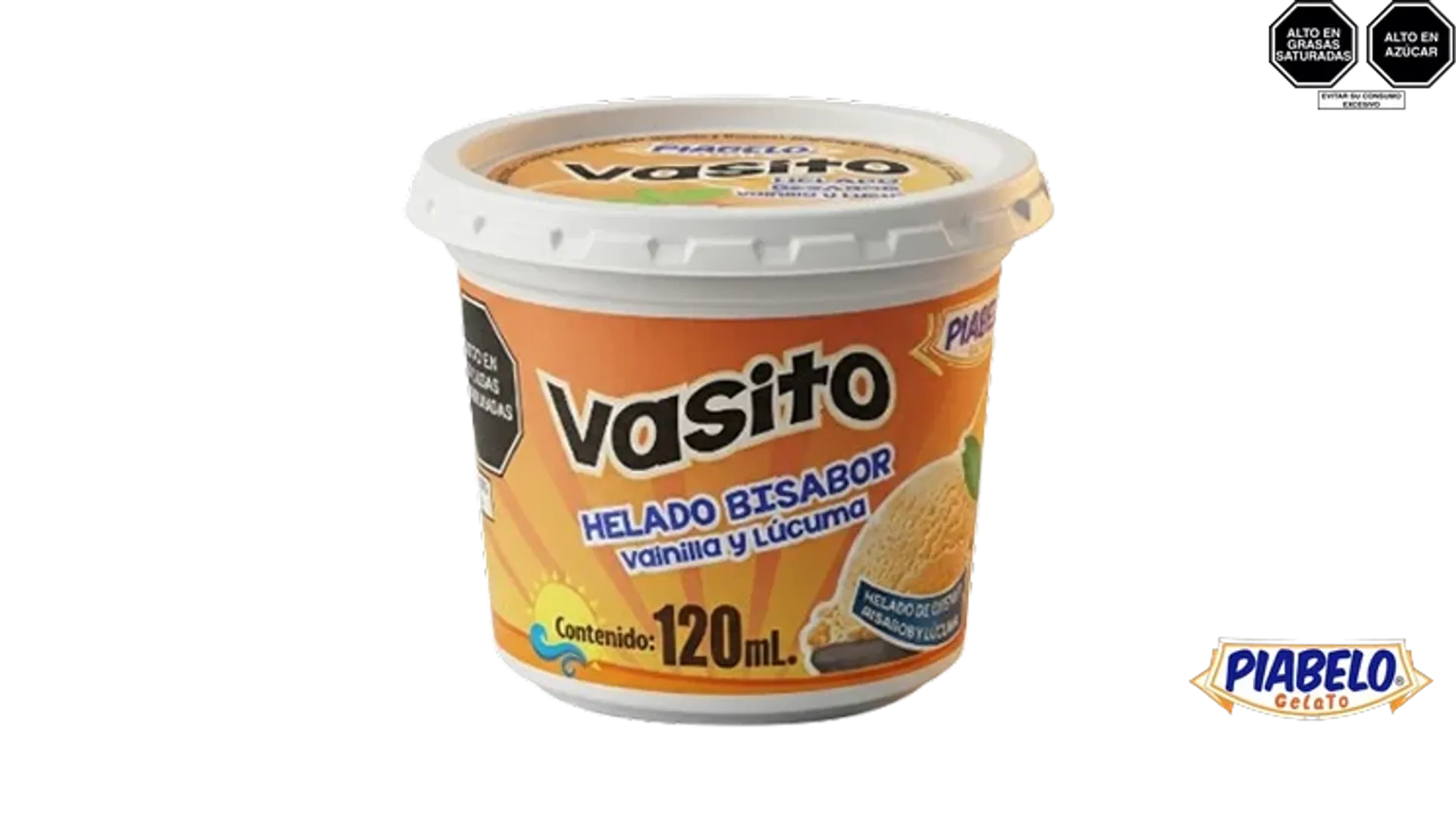 Helado bisabor: Vainilla y Lúcuma.