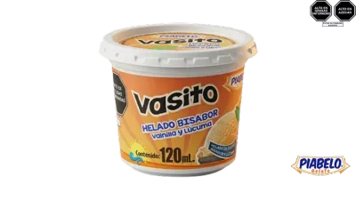 Helado Piabelo Vasito Vainilla-Lúcuma 120ml