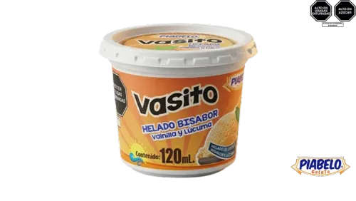 Helado Piabelo Vasito Vainilla-Lúcuma 120ml - Helados de alta calidad en Lima, Perú