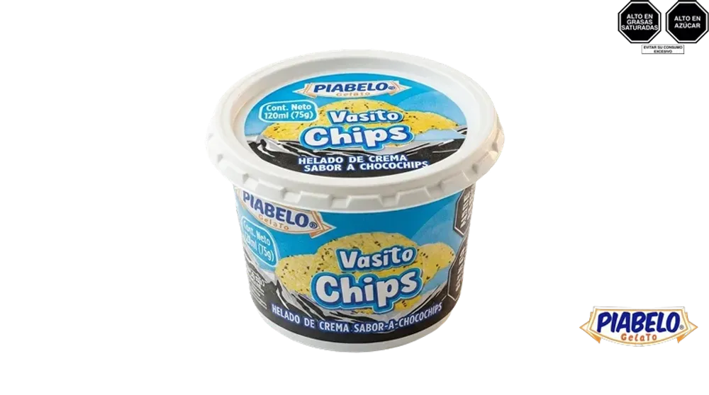 Textura y sabor del Helado Vasito Chocochips Piabelo - Insumos seleccionados
