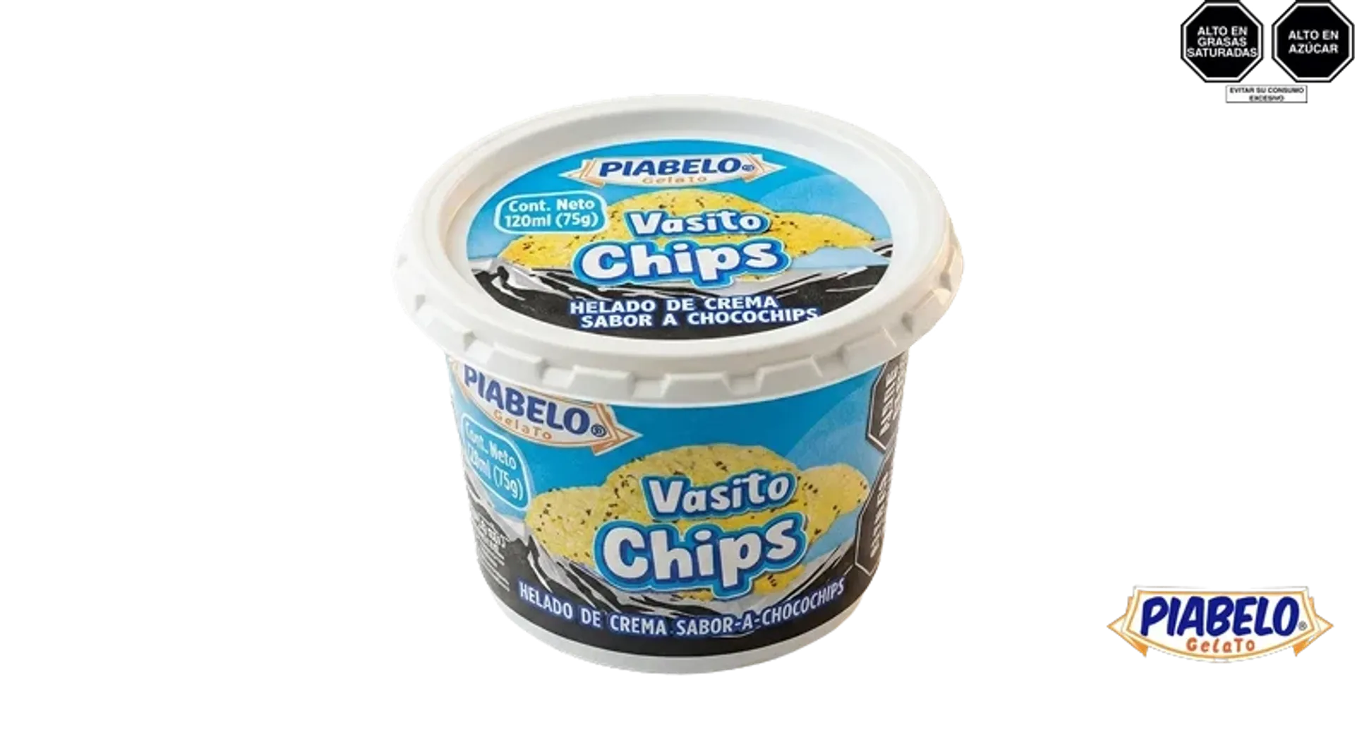 Presentación de Helado Vasito Chocochips Piabelo - Calidad Premium