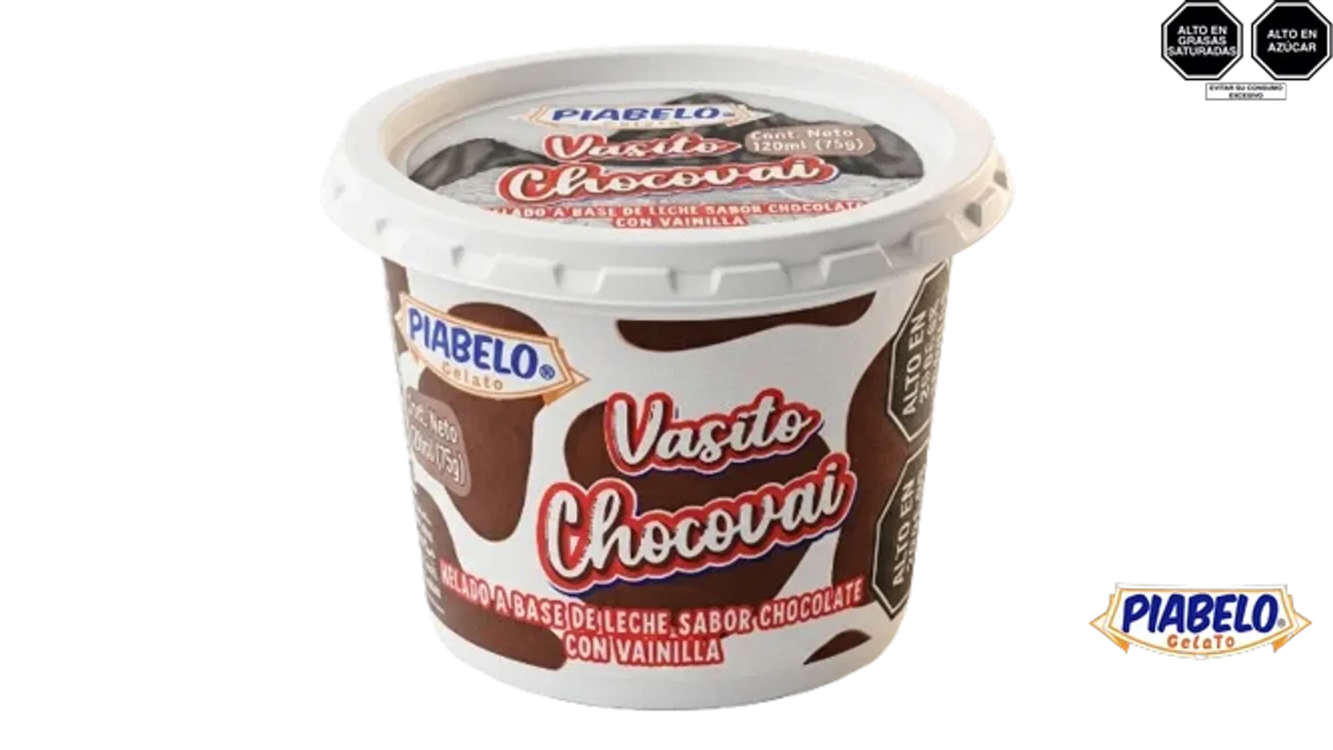 Helado a base de leche sabor chocolate con vainilla
