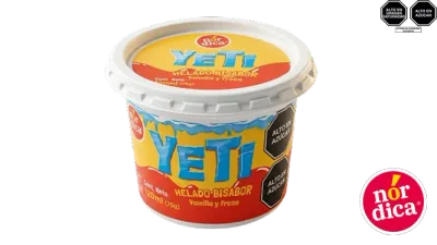 Helado Nordica Vasito Yeti Vainilla-Fresa 120ml