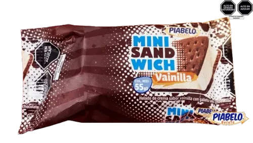 Helado Piabelo Mini Sandwich Vainilla - Helados de alta calidad en Lima, Perú