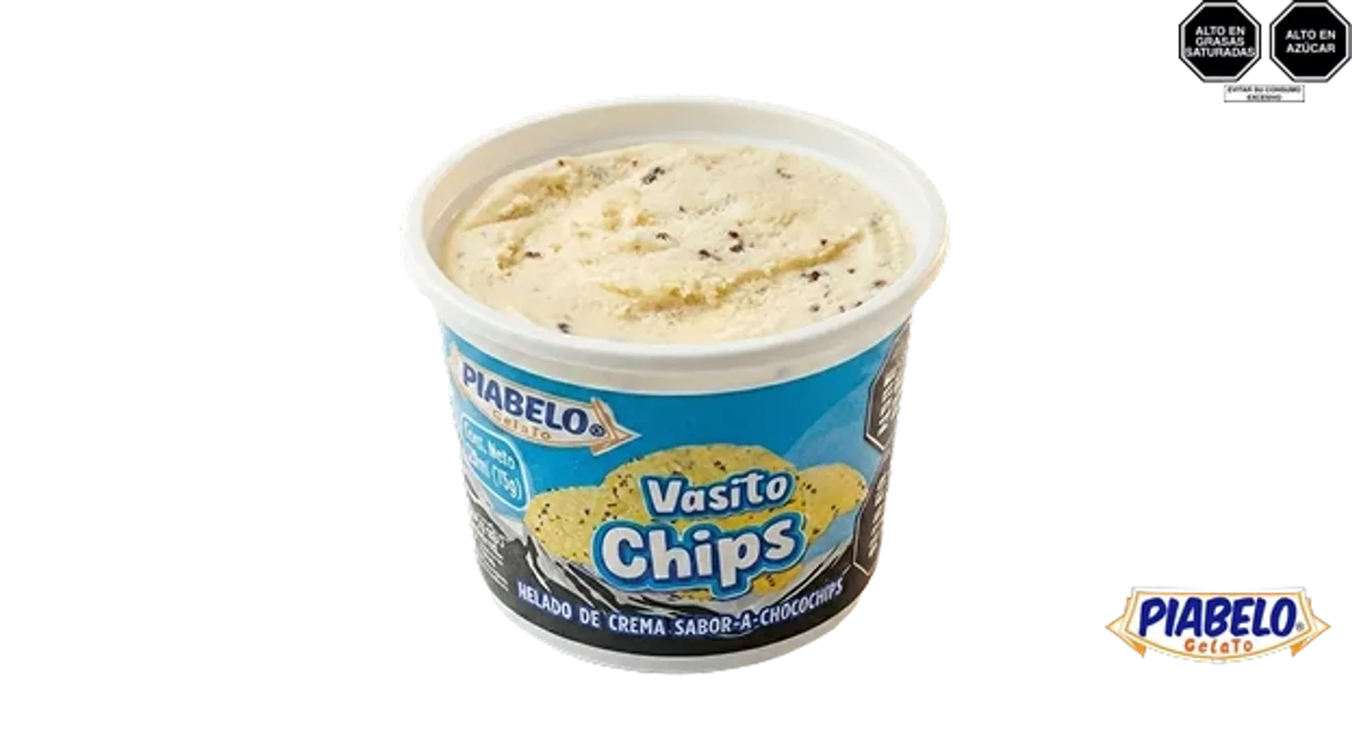 Presentación de Helado Vasito Chocochips Piabelo - Calidad Premium