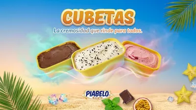 Cubetas de helado de 5 litros Piabelo para negocios y heladerías