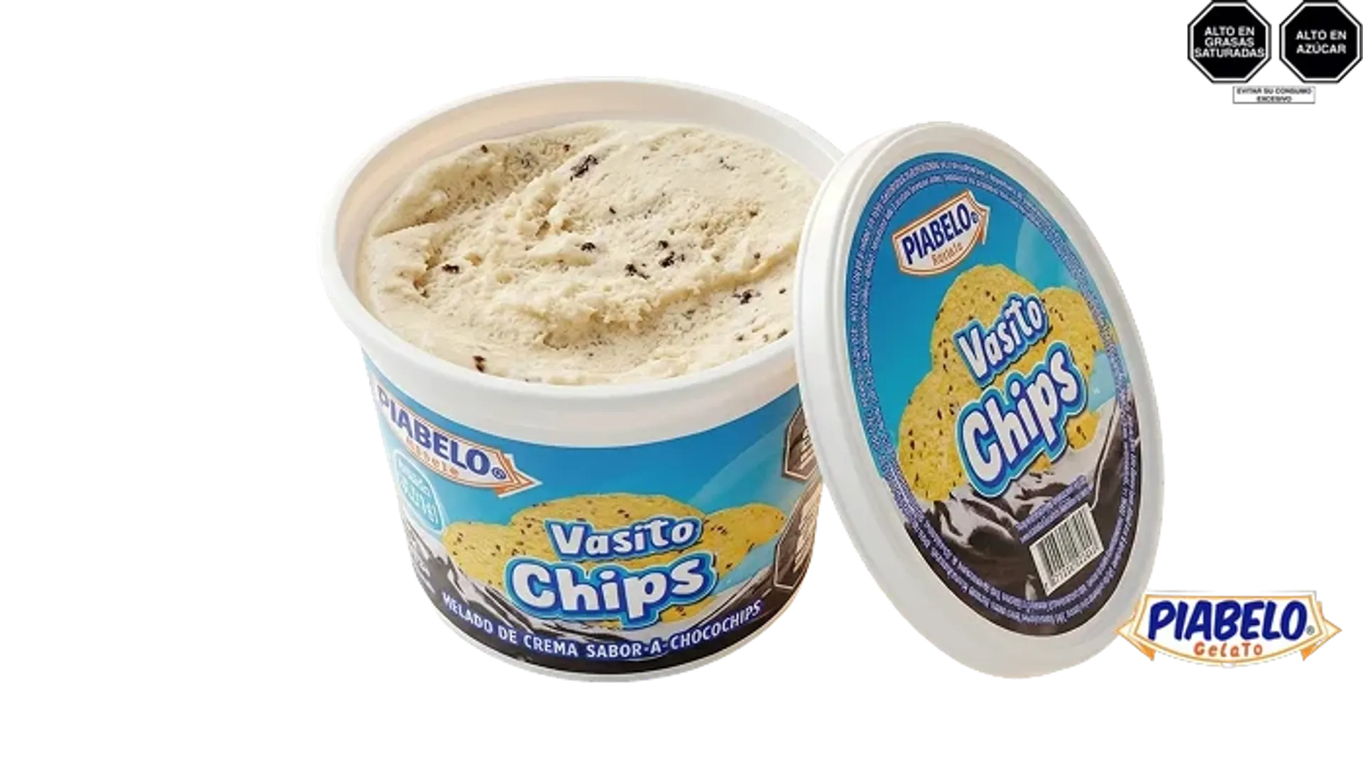 Presentación de Helado Vasito Chocochips Piabelo - Calidad Premium