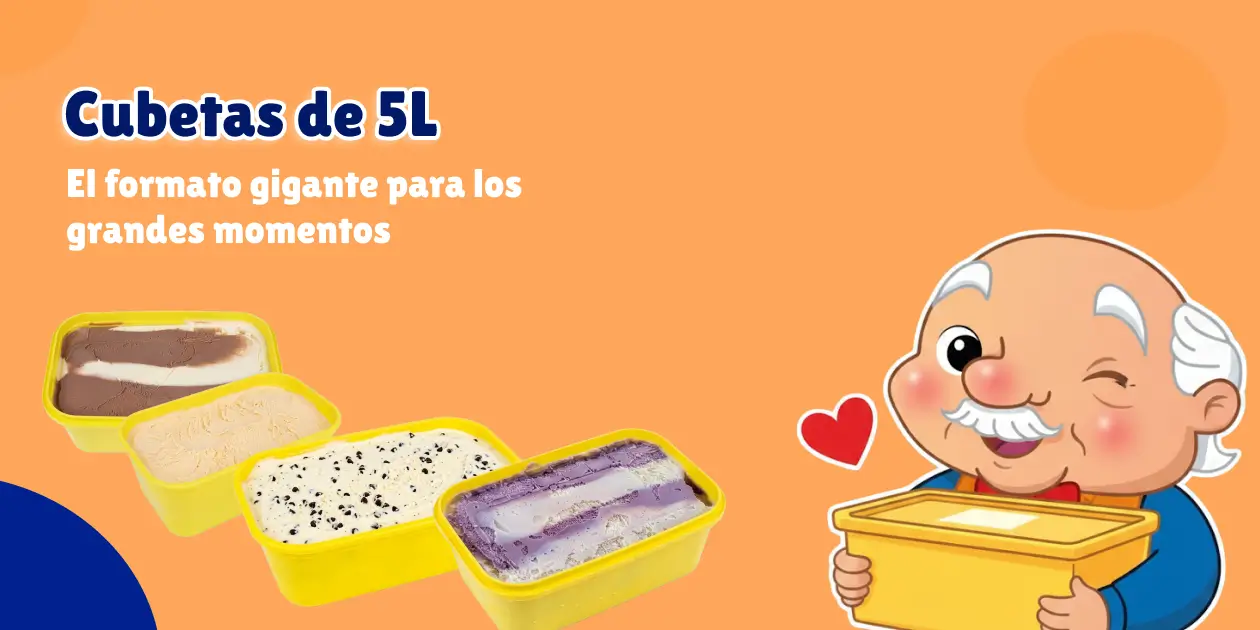Imagen representativa del artículo: Cubetas 5L Piabelo: El formato gigante para los grandes momentos - Helados Piabelo
